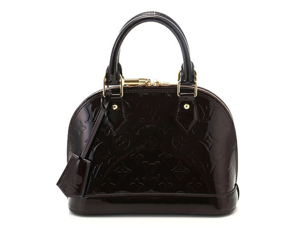 LOUIS VUITTON Alma Shoulder Bag Monogram Vernis Amarante